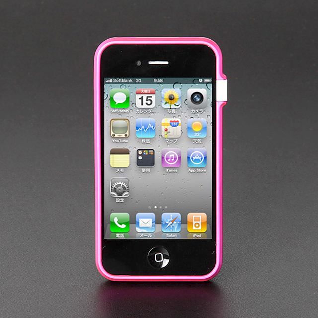 【iPhone4S/4】CAZE ThinEdge frame case for iPhone 4 Bumper - Pinkgoods_nameサブ画像