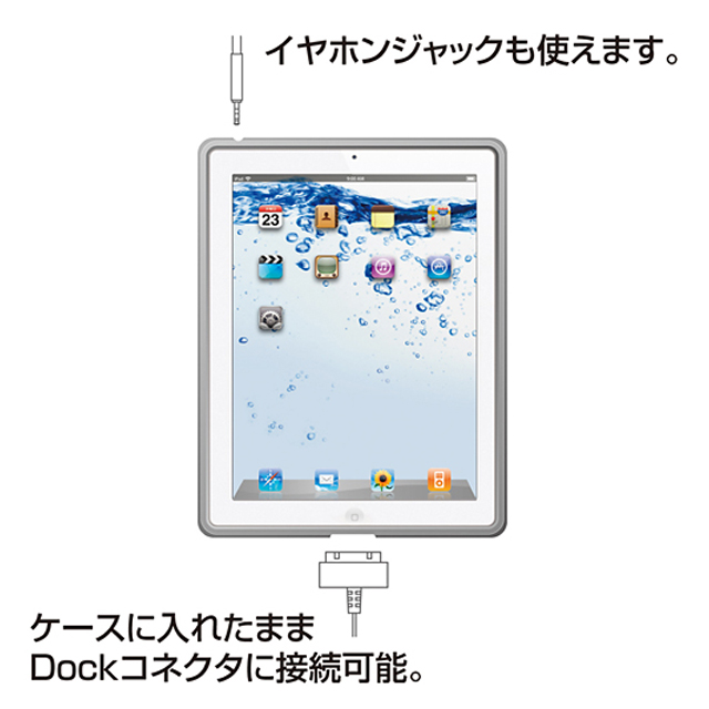 【iPad(第3世代/第4世代) iPad2 ケース】セミハードケース(ブラック)サブ画像
