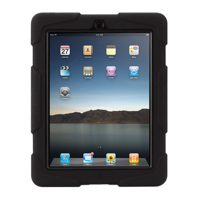 【iPad(第3世代) iPad2 ケース】Griffin Technology Survivor for iPad 2, Black,Black,Black