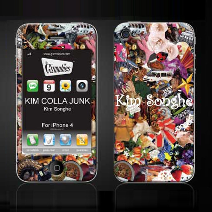 Iphone4s 4 スキンシール Kim Colla Junk ギズモビーズ Gizmobies Iphoneケースは Unicase