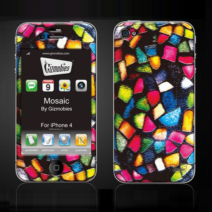 Iphone4s 4 スキンシール Mosaic ギズモビーズ Gizmobies Iphoneケースは Unicase