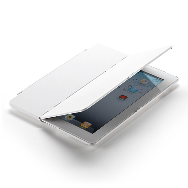 【iPad2 ケース】ハードケース スタンドタイプ ホワイト