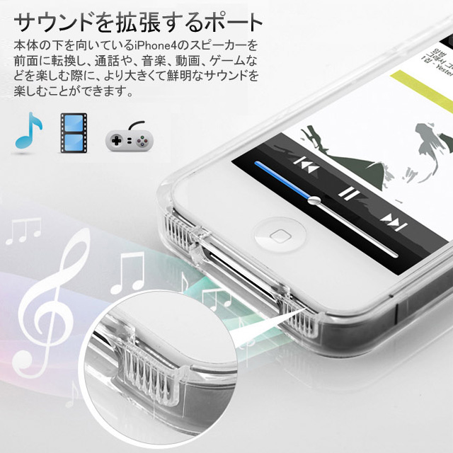 【iPhone4S/4】Exoclear Edge バンパーケース クリアサブ画像