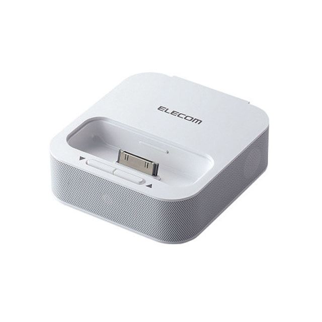 iPod Dock型スピーカー/充電機能付/ホワイト ELECOM | iPhoneケースは UNiCASE