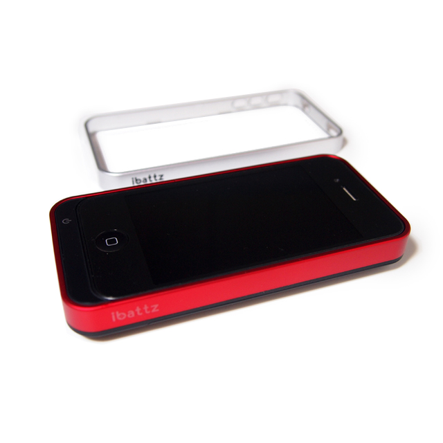 iBattz iPhone4S/4ハードケース 予備バッテリー2個付き Mojo Battery Case REMOVABLE ブラックサブ画像