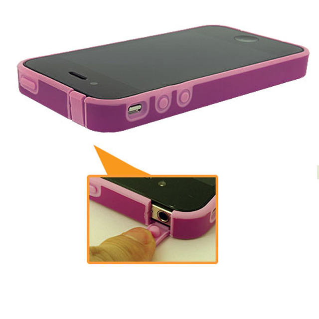 Dustproof case for iPhone4 バイオレットサブ画像