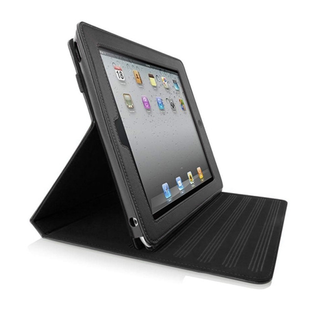 iPad2用ヴァーブフォリオスタンド 100％本革 ブラック