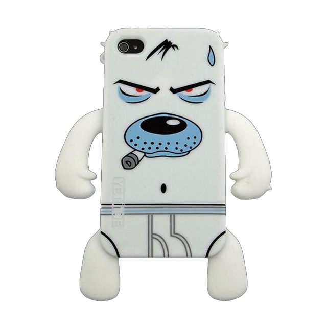 YETTIDE iPhone 4S/4 Character Sillicone Skin - Briefs Dog White