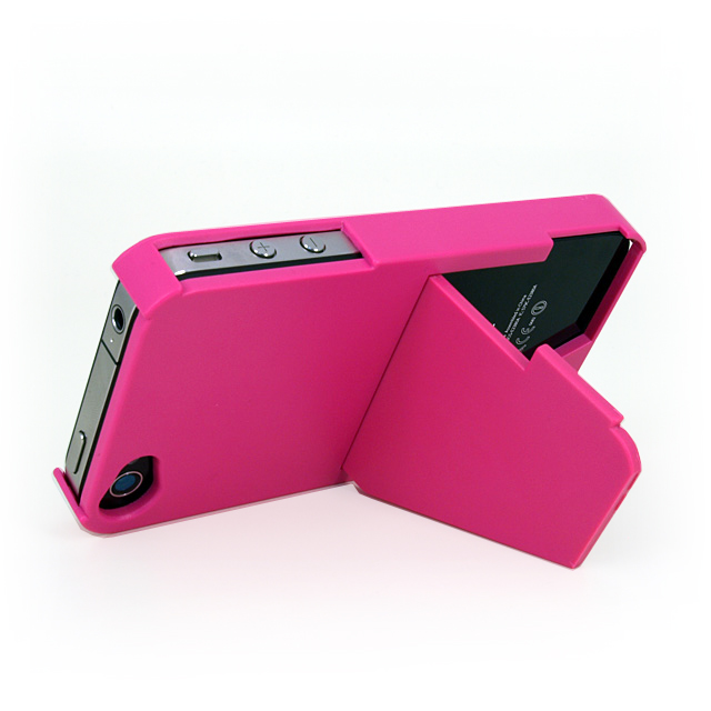 iPhone4S/4用スタンド機能付きケース trtl stand4 for iPhone4 ピンクサブ画像