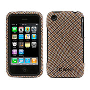 iPhone Fitted - Tan Houndstooth Plaid