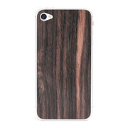 【iPhone4】PATCHWORKS Natural Wood Skin for iPhone 4 - Ebony