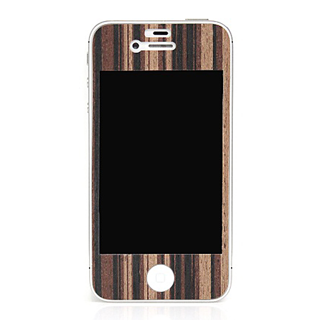 【iPhone4】PATCHWORKS Natural Wood Skin for iPhone 4 - Ebony Stripeサブ画像