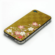 iPhone4彩装飾ｼｰﾄ(流水に桜(金))