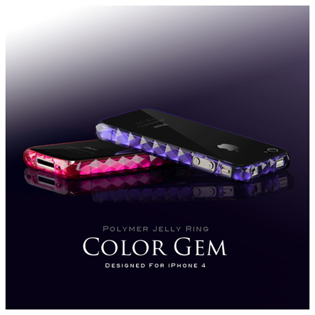 【iPhone4 ケース】Color Gem Jelly Ring for iPhone 4 Fuchsia ピンクgoods_nameサブ画像