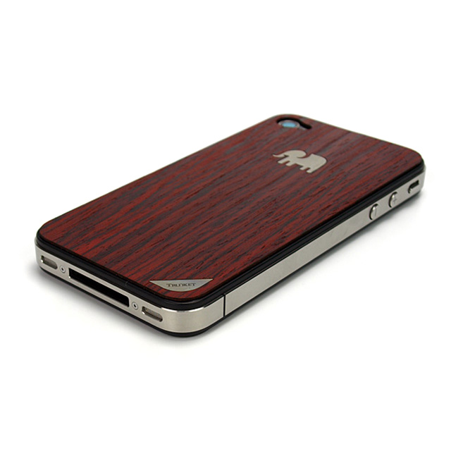 iPhone4用ウッドスキンシート TRUNKET wood skin for iPhone4 ブラッドレッドサブ画像