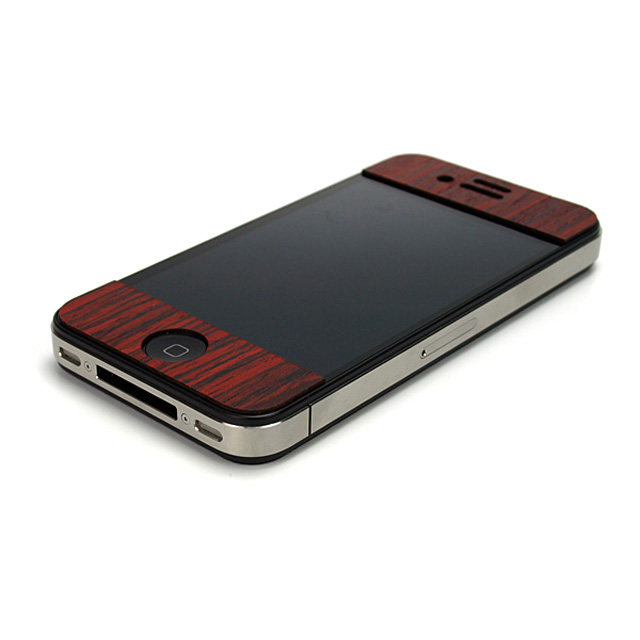 iPhone4用ウッドスキンシート TRUNKET wood skin for iPhone4 ブラッドレッドサブ画像