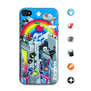 【iPhone4S/4 スキンシール】Cushi Rainbow