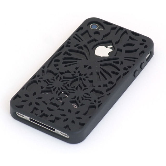 【iPhone4 ケース】SweetCase for iPhone4 ”Butterfly”(black)