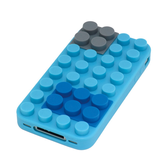 【iPhone4 ケース】BlockCase for iPhone4(blue)
