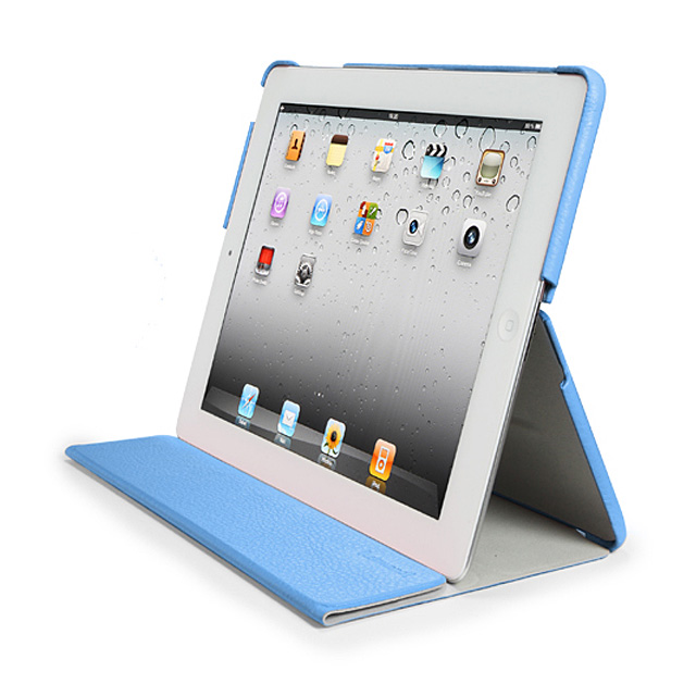 【ipad2 ケース】SGP Leather Case Leinwand for iPad2 Tender Blueサブ画像