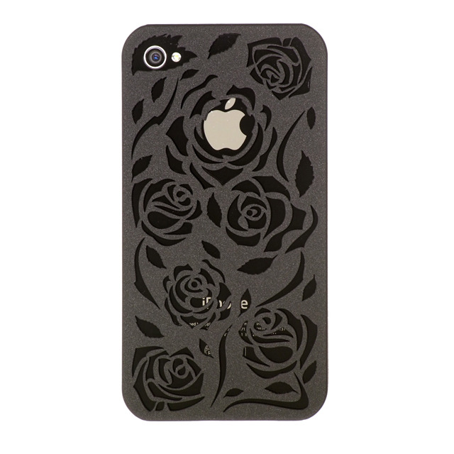 【iPhone4S/4ケース】Sweets Case for iPhone4S/4 ”Rose”(black)