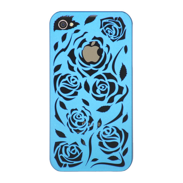 【iPhone4S/4ケース】Sweets Case for iPhone4S/4 ”Rose”(blue)