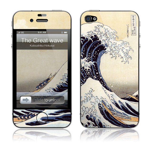 【iPhone4S/4 スキンシール】GELASKINS The Great Wave