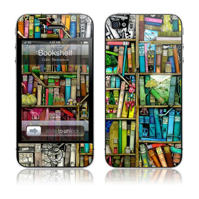 【iPhone4S/4 スキンシール】GELASKINS Bookshelf