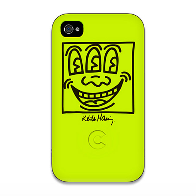 【iPhone4 ケース】Keith Haring Collection Bezel Case for iPhone4 Face Yellow