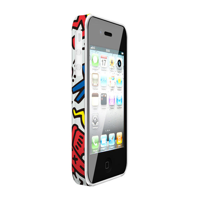 【iPhone4 ケース】Keith Haring Collection Bezel Case for iPhone4 Chaos Whiteサブ画像