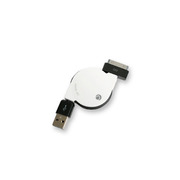 TRAVEL BIZ iPod/iPhone/iPad専用急速充電＆データ転送巻き取り式USBケーブル (バニラホワイト)