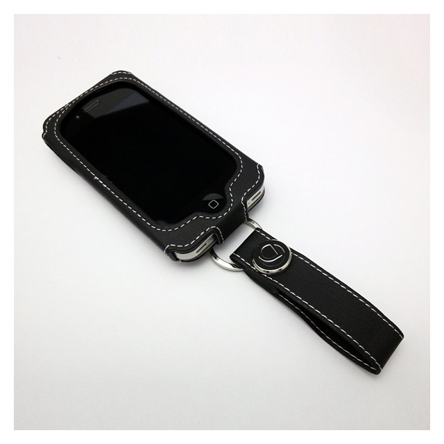 Deff 多機能 iPhone4S/4 PUレザーケース【ベルトホルダー付き】ブラックサブ画像