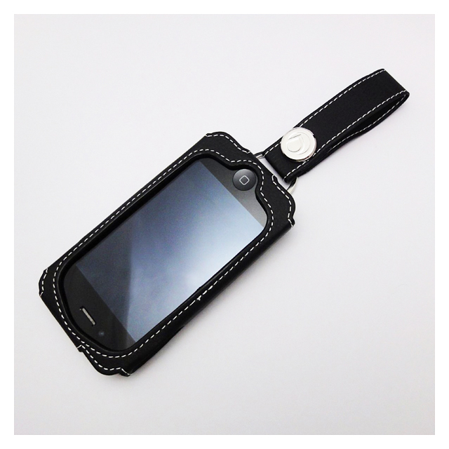 Deff 多機能 iPhone4S/4 PUレザーケース【ベルトホルダー付き】ブラックサブ画像