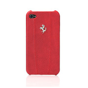 【iPhone4S/4 ケース】Ferrari GT Leather Modena Case for iPhone 4 レッド
