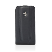 【iPhone4S/4 ケース】Ferrari GT Leather Modena Flip Case for iPhone 4 ブラック