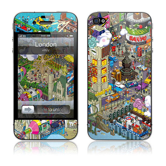 【iPhone4S/4 スキンシール】London by e-boy × GELASKINS