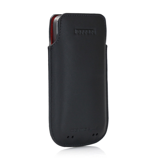 【iPhone4S/4/3G/3GS ケース】Ferrari GT Leather Modena Sleeve Case for iPhone ブラックサブ画像