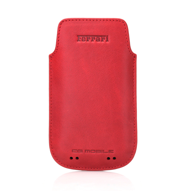 【iPhone4S/4/3G/3GS ケース】Ferrari GT Leather Modena Sleeve Case for iPhone レッドサブ画像