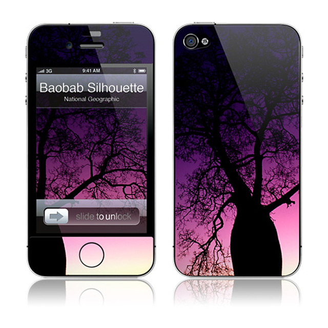 【iPhone4S/4 スキンシール】Baobab Silhouette National Geographic × GELASKINS