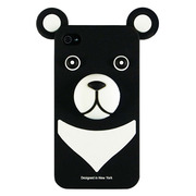 【iPhone4】iburg Full Protection Silicon Bear, Black