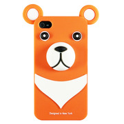 【iPhone4】iburg Full Protection Silicon Bear, Orange