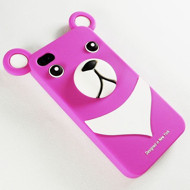 【iPhone4】iburg Full Protection Silicon Bear, Grape Purpleサブ画像