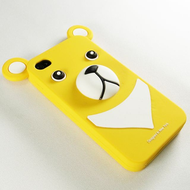 【iPhone4】iburg Full Protection Silicon Bear, Yellowサブ画像