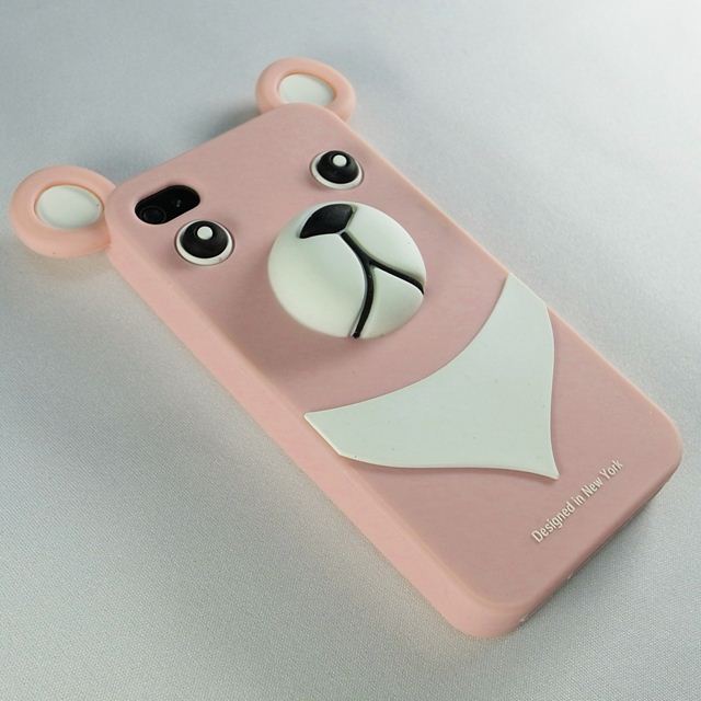 【iPhone4】iburg Full Protection Silicon Bear, Light Pinkgoods_nameサブ画像