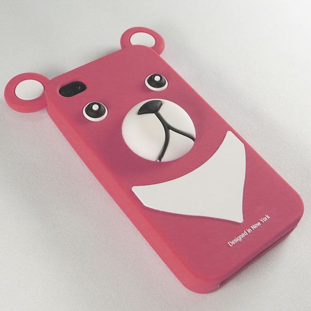 【iPhone4】iburg Full Protection Silicon Bear, Classic Redサブ画像