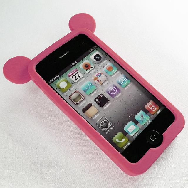 【iPhone4】iburg Full Protection Silicon Bear, Classic Redサブ画像
