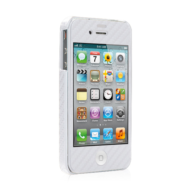 【iPhone4S/4 ケース】CarbonLook ホワイトサブ画像