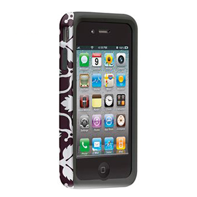 【iPhone 4S/4】Hybrid Tough Case, ”I Make My Case” Cinda B - Sweetleaf W＆Bサブ画像