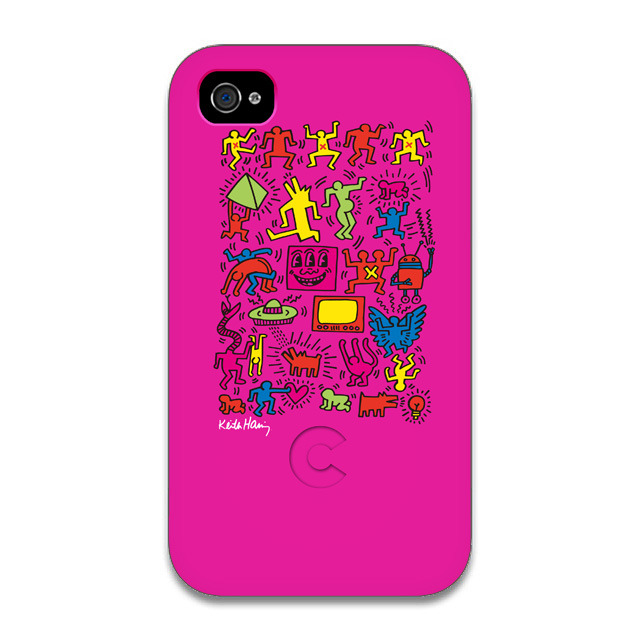 【iPhone4 ケース】Keith Haring Collection Bezel Case for iPhone4S/4 All Star/Pink