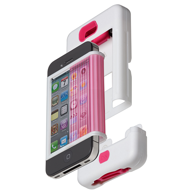 Case-Mate iPhone 4S / 4 Tank Case, White/Pinkサブ画像